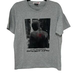 UT Uniqlo Mens Gray Heather The Amazing Spider-Man Graphic T-Shirt Size Large
